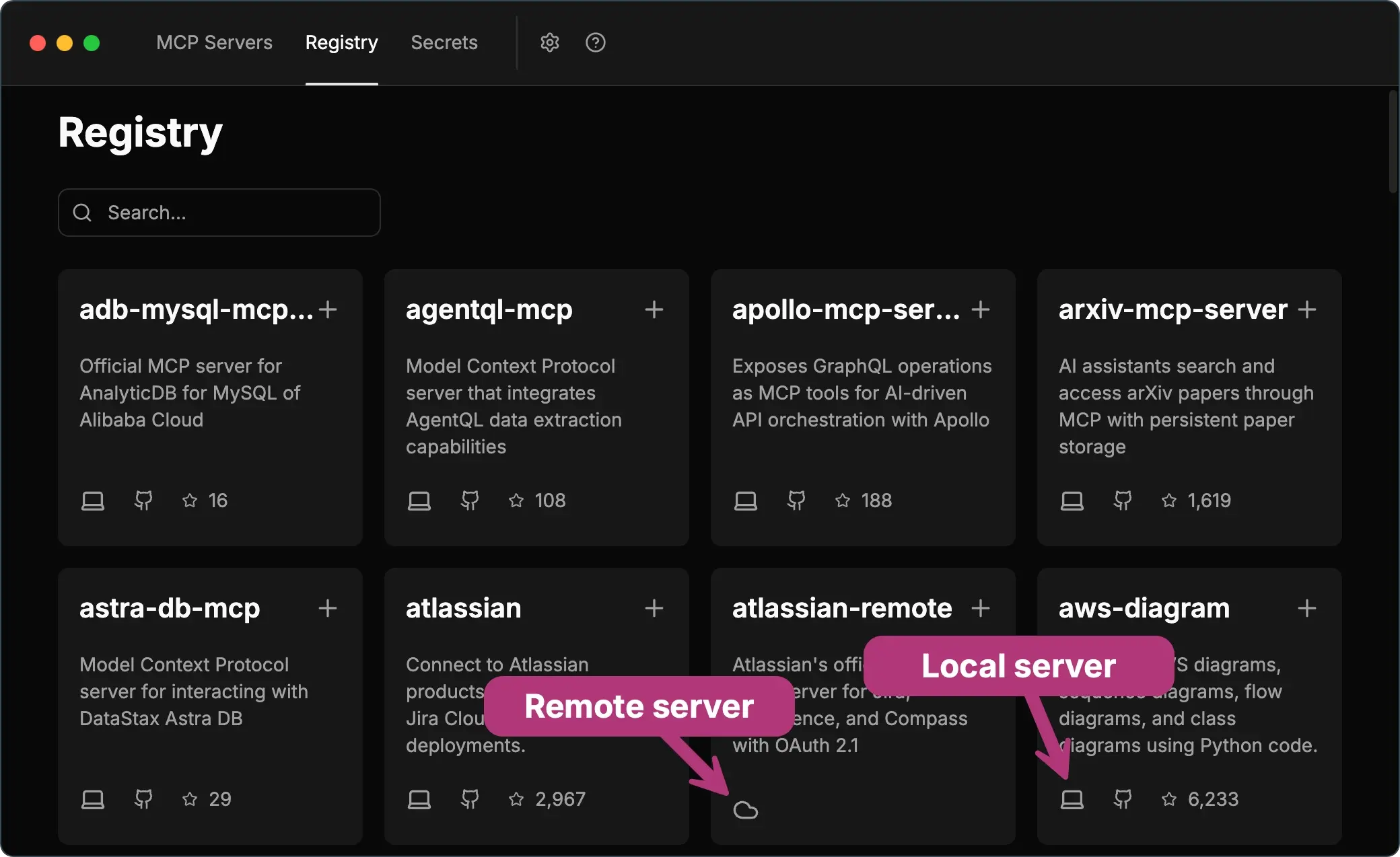 ToolHive Registry Page
